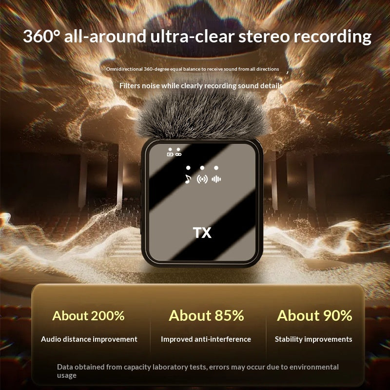 Wireless Live Broadcast Sound Reduction Mini Lavalier Microphone